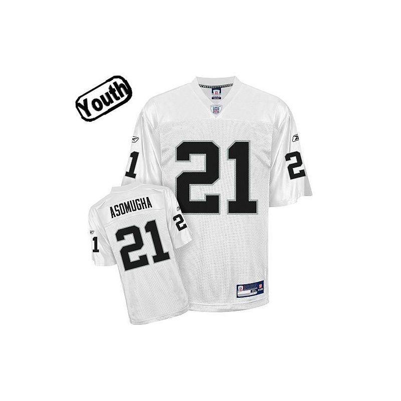 Cheap Nnamdi Asomugha Raiders Youth Jersey #21 White From China
