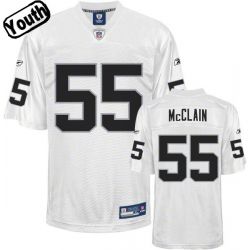 Cheap Rolando McClain Raiders Youth Jersey #55 White From China