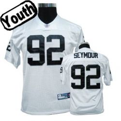Cheap Richard Seymour Raiders Youth Jersey #92 White From China