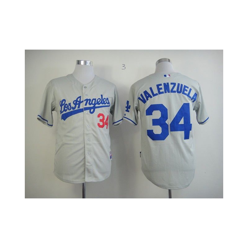 Cheap Fernando Valenzuela Dodgers Jersey From China #34 Grey Cheap Fernando Valenzuela Dodgers Jersey From China #34 Grey