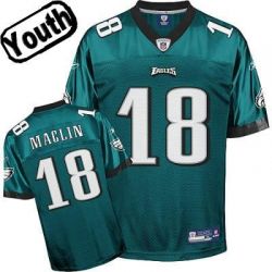 Cheap Jeremy Maclin Eagles Youth Jersey #18 Green From China