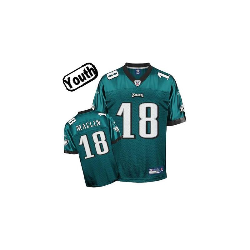Cheap Jeremy Maclin Eagles Youth Jersey #18 Green From China