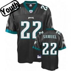 Cheap Asante Samuel Eagles Youth Jersey #22 Black From China