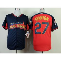 Cheap Giancarlo Stanton Marlins Jersey From China #27 Blue-Red National League