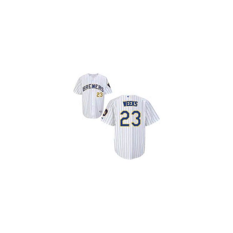 Cheap Rickie Weeks Brewers Jersey From China #23 White Blue Stripe Cheap Rickie Weeks Brewers Jersey From China #23 White Blue Stripe