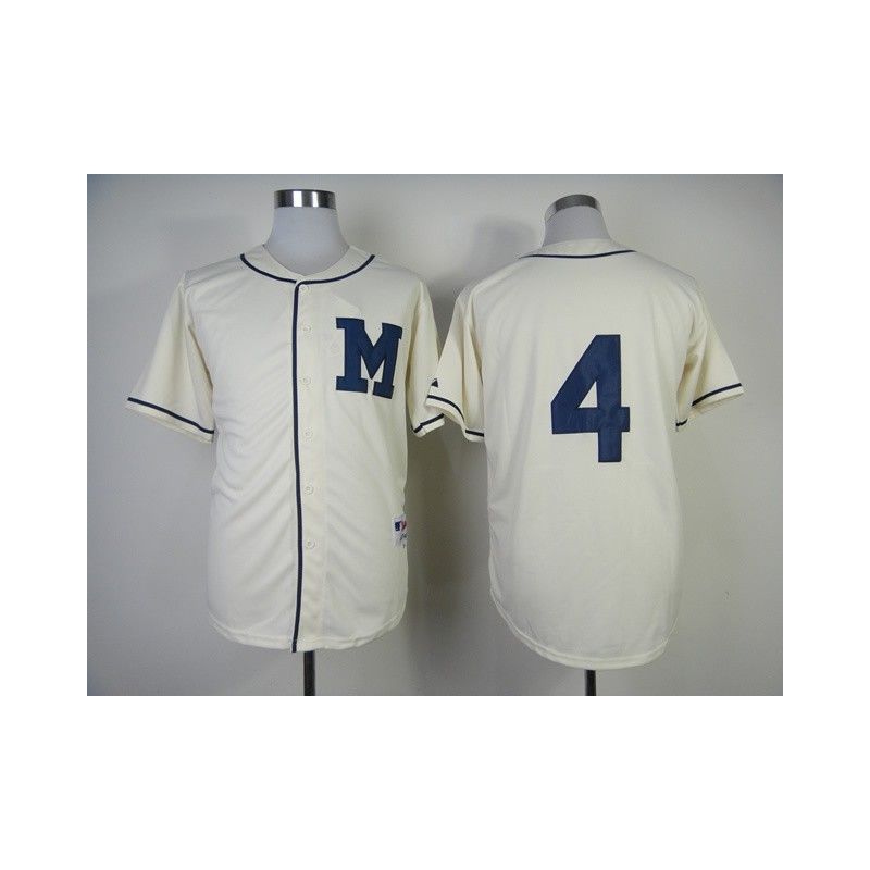 Cheap Paul Molitor Brewers Jersey From China #4 Cream 1913 Turn Back The Clock Cheap Paul Molitor Brewers Jersey From China #4 Cream 1913 Turn Back The Clock