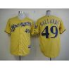 Cheap Yovani Gallardo Brewers Jersey From China #49 Yellow