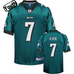 Cheap Michael Vick Eagles Youth Jersey #7 Green From China