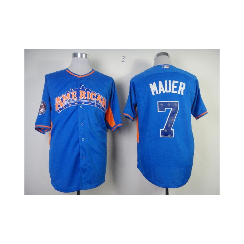 Cheap Joe Mauer Twins Jersey From China #7 Blue 2013 All-Star