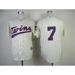 Cheap Joe Mauer Twins Jersey From China #7 Cream