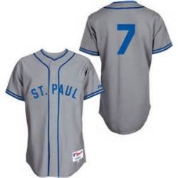 Cheap Joe Mauer Twins Jersey From China #7 Grey 1948 St Paul Saints Turn Back The Clock