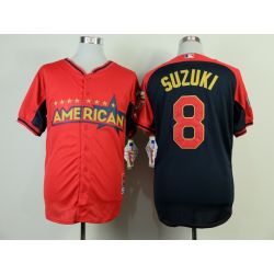 Cheap kurt Suzuki Twins Jersey From China #8 Red-Blue American League