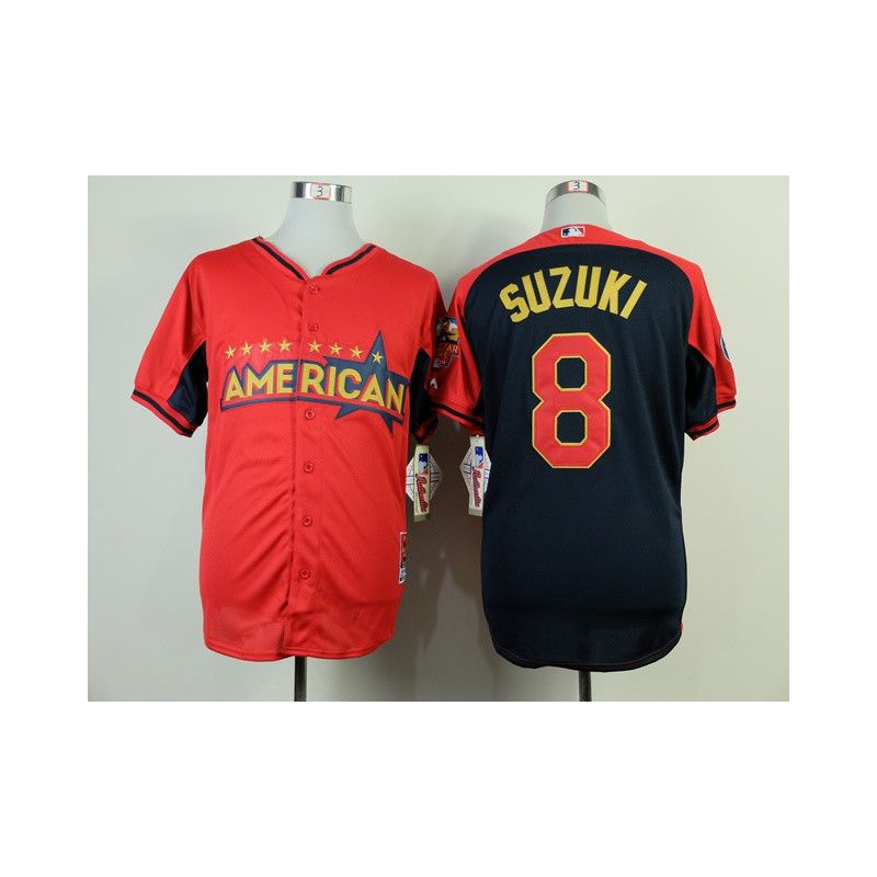 Cheap kurt Suzuki Twins Jersey From China #8 Red-Blue American League