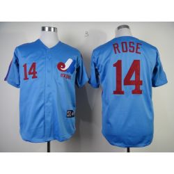 Cheap Pete Rose Expos Jersey From China #14 Blue