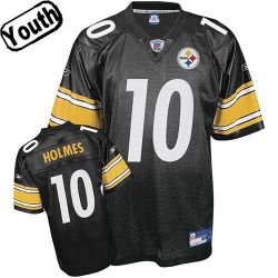 Cheap Santonio Holmes Steelers Youth Jersey #10 Black From China