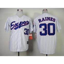 Cheap Tim Raines Expos Jersey From China #30 White throwback 2000