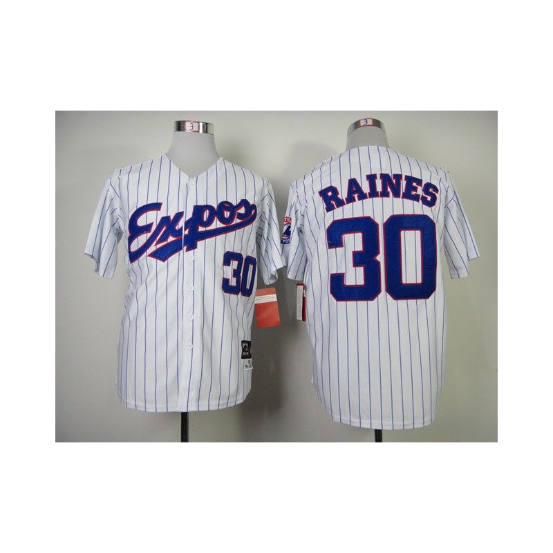 Cheap Tim Raines Expos Jersey From China #30 White throwback 2000