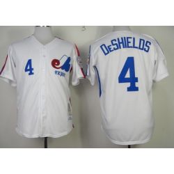 Cheap Delino DeShields Expos Jersey From China #4 White throwback 1982