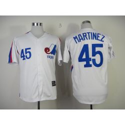 Cheap Pedro Martinez Expos Jersey From China #45 White throwback 1982