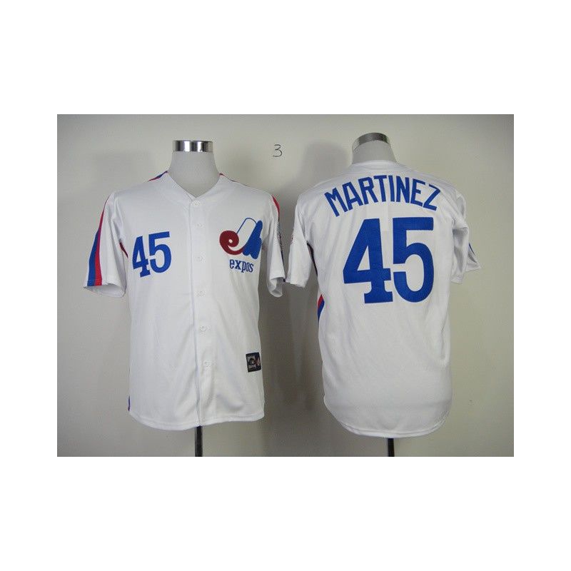 Cheap Pedro Martinez Expos Jersey From China #45 White throwback 1982