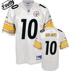 Cheap Santonio Holmes Steelers Youth Jersey #10 White From China