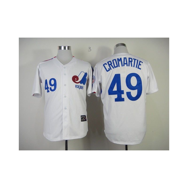 Cheap Warren Cromartie Expos Jersey From China #49 White throwback 1982