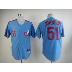 Cheap Randy Johnson Expos Jersey From China #51 Blue