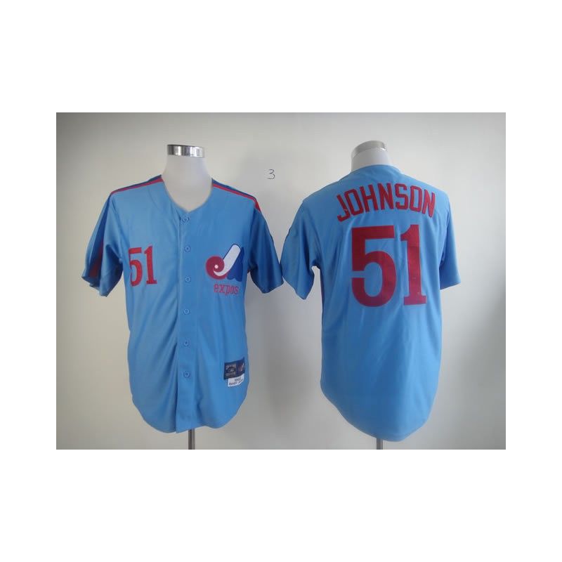 Cheap Randy Johnson Expos Jersey From China #51 Blue