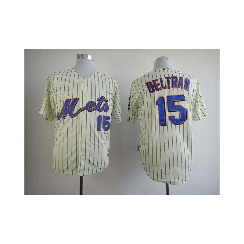 Cheap Carlos Beltran Mets Jersey From China #15 Cream Cheap Carlos Beltran Mets Jersey From China #15 Cream