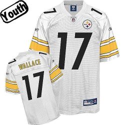 Cheap Mike Wallace Steelers Youth Jersey #17 White From China