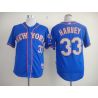 Cheap Matt Harvey Mets Jersey From China #33 Blue Grey Font