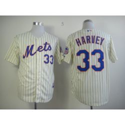 Cheap Matt Harvey Mets Jersey From China #33 Cream