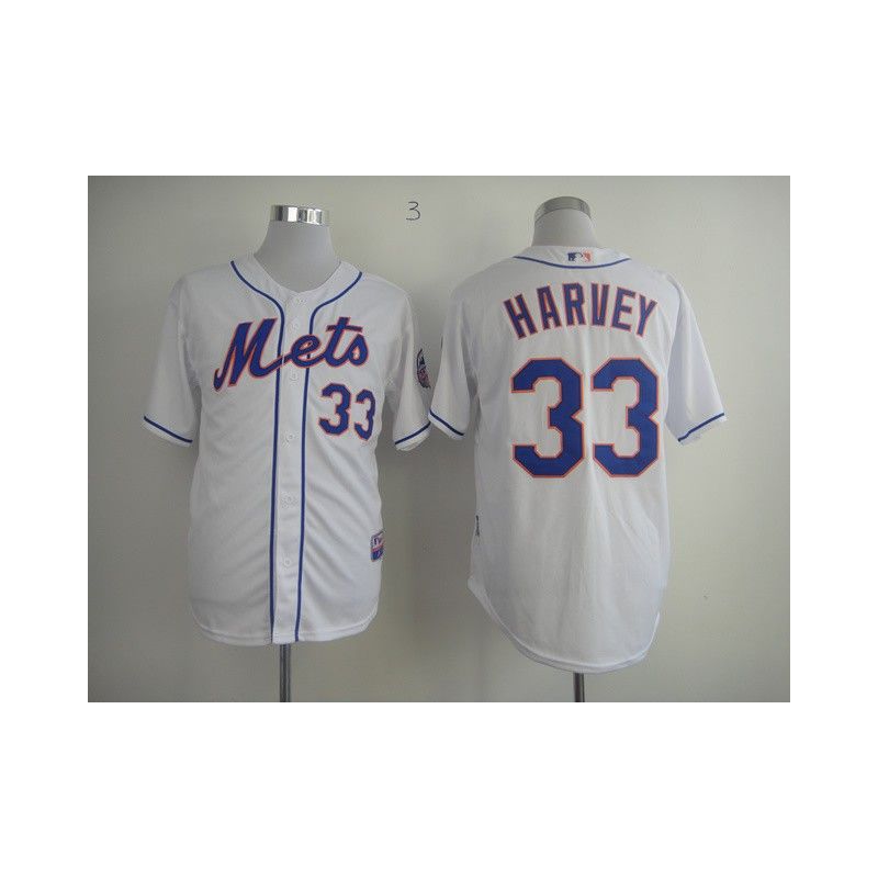 Cheap Matt Harvey Mets Jersey From China #33 White Cheap Matt Harvey Mets Jersey From China #33 White