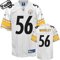 Cheap Lamarr Woodley Steelers Youth Jersey #56 White From China