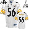 Cheap Lamarr Woodley Steelers Youth Jersey #56 White 2011 Super Bowl XLV From China
