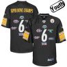 Cheap Six Time Champions Steelers Youth Jersey #6 Black From China
