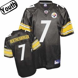 Cheap Ben Roethlisberger Steelers Youth Jersey #7 Black From China