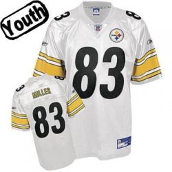 Cheap Heath Miller Steelers Youth Jersey #83 White From China