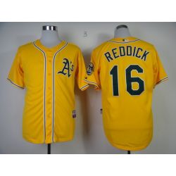 Cheap Josh Reddick Athletics Jersey From China #16 Yellow