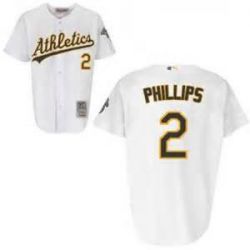 Cheap Tony Phillips Athletics Jersey From China #2 White throwback 1989