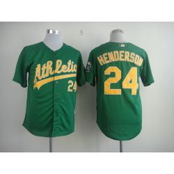 Cheap Rickey Henderson Athletics Jersey From China #24 Green