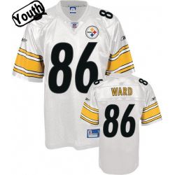 Cheap Hines Ward Steelers Youth Jersey #86 White From China