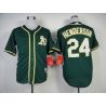 Cheap Rickey Henderson Athletics Jersey From China #24 Green 2014 new