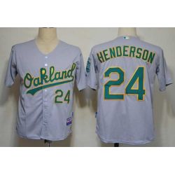 Cheap Rickey Henderson Athletics Jersey From China #24 Grey