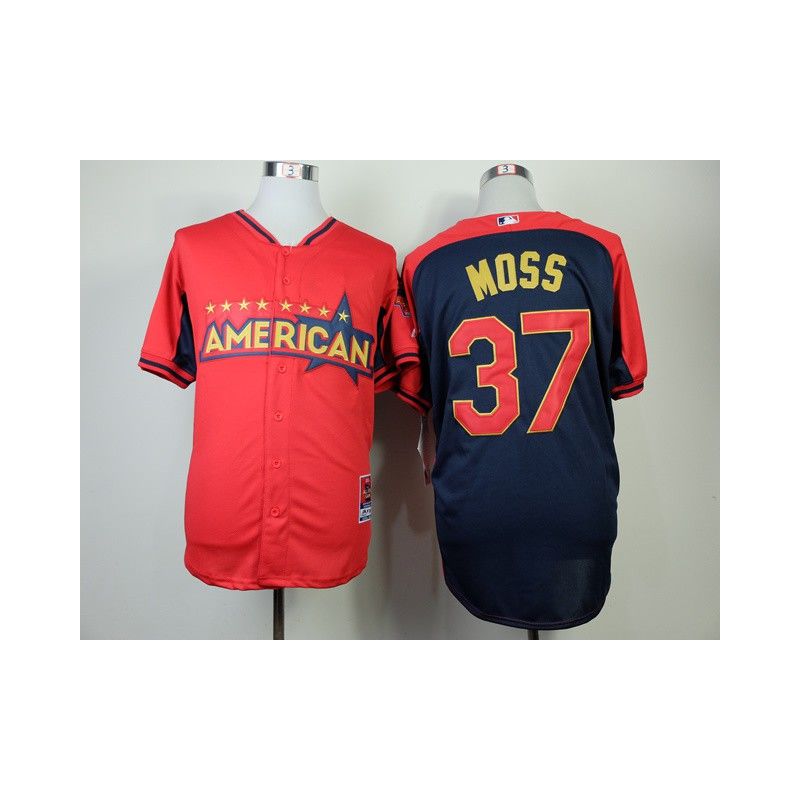 Cheap Brandon Moss Athletics Jersey From China #37 Red-Blue American League