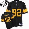 Cheap James Harrison Steelers Youth Jersey #92 Black Yellow number From China