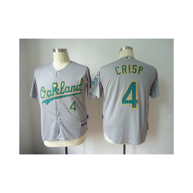 Cheap Coco Crisp Athletics Jersey From China #4 Grey