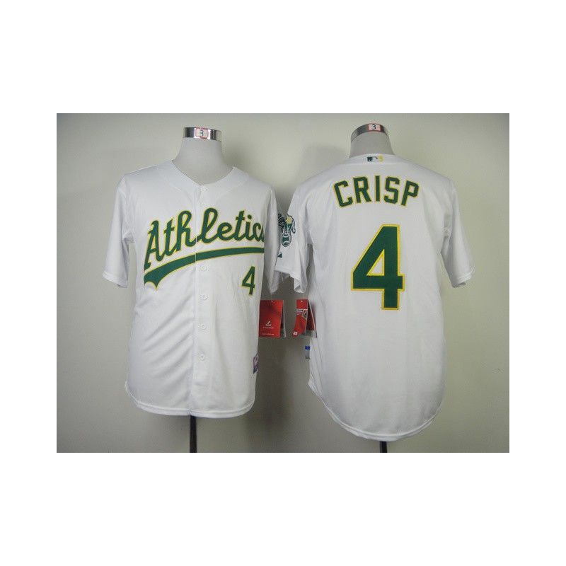 Cheap Coco Crisp Athletics Jersey From China #4 White