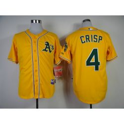 Cheap Coco Crisp Athletics Jersey From China #4 Yellow