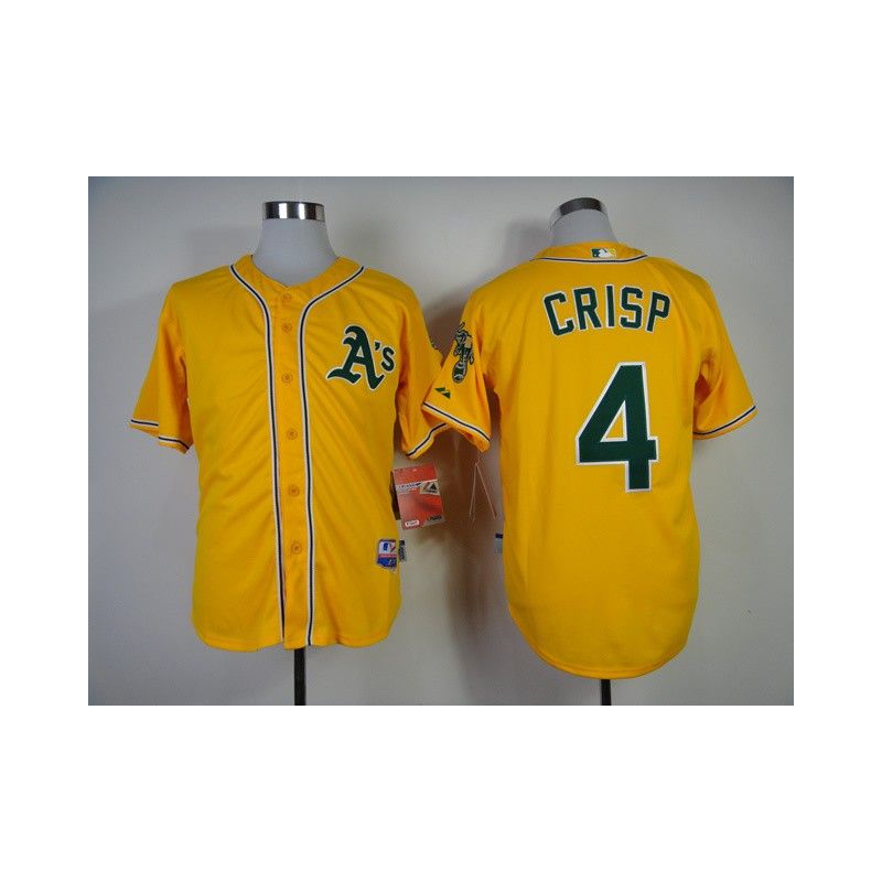 Cheap Coco Crisp Athletics Jersey From China #4 Yellow